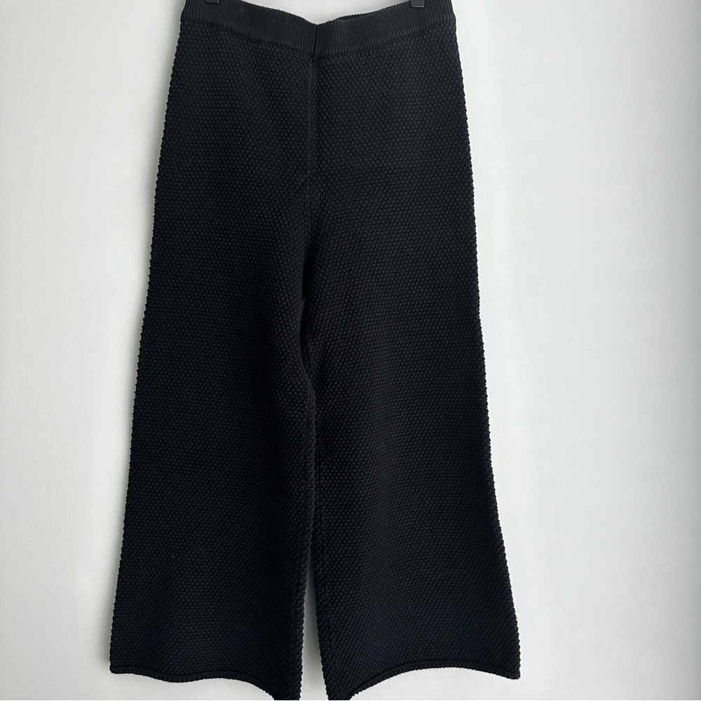Free People fp Beach Knit Relaxed Flowy Pants Black